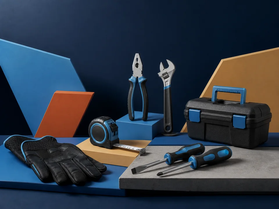 Unbranded tools and practical equipment assortment